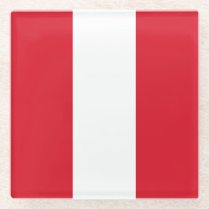 Posavasos De Vidrio Bandera de Perú