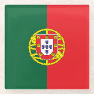 Posavasos De Vidrio Bandera de Portugal