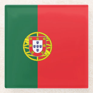 Posavasos De Vidrio Bandera de Portugal