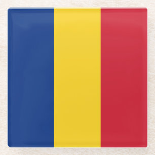 Posavasos De Vidrio Bandera de Rumania