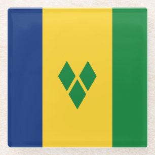 Posavasos De Vidrio Bandera de San Vicente