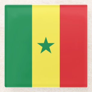 Posavasos De Vidrio Bandera de Senegal