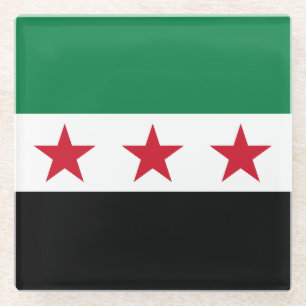 Posavasos De Vidrio Bandera de Siria