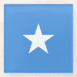 Posavasos De Vidrio Bandera de Somalia<br><div class="desc">Bandera patriótica de Somalia.</div>