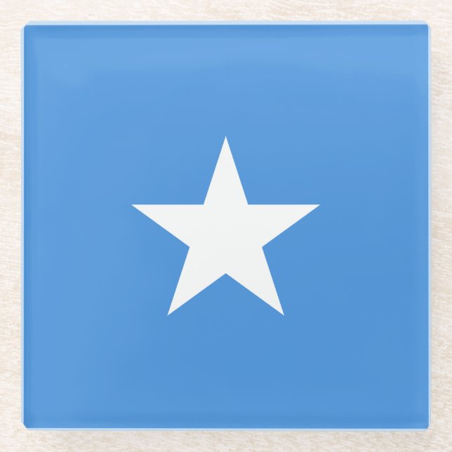 Posavasos De Vidrio Bandera de Somalia (Anverso)
