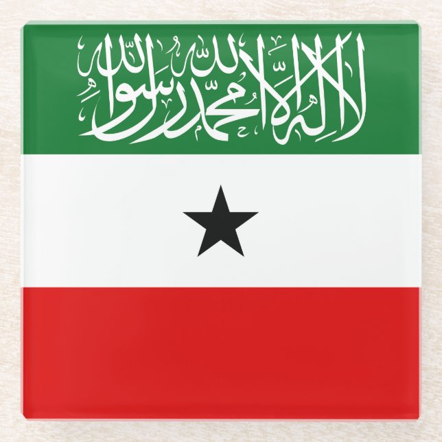 Posavasos De Vidrio Bandera de Somalilandia (Anverso)