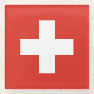 Posavasos De Vidrio Bandera de Suiza