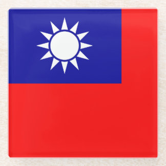 Posavasos De Vidrio Bandera de Taiwán: República de China, Taipéi Chin