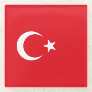 Posavasos De Vidrio Bandera de Turquía