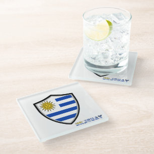 Posavasos De Vidrio Bandera de Uruguay