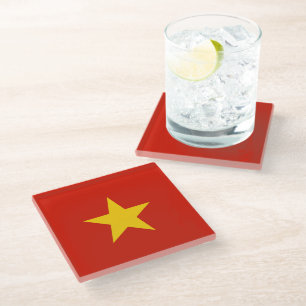 Posavasos De Vidrio Bandera de Vietnam