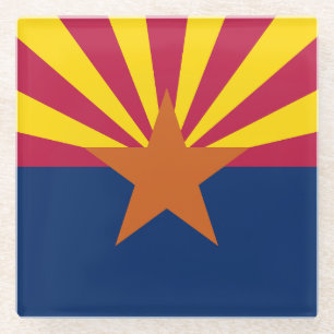 Posavasos De Vidrio Bandera del estado de Arizona