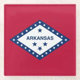 Posavasos De Vidrio Bandera del estado de Arkansas