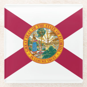 Posavasos De Vidrio Bandera del estado de Florida