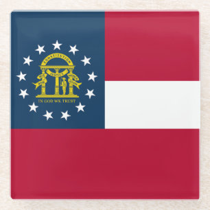 Posavasos De Vidrio Bandera del estado de Georgia