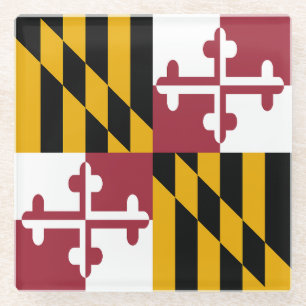 Posavasos De Vidrio Bandera del estado de Maryland