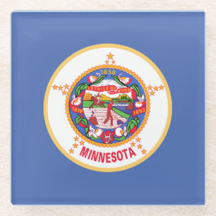 Posavasos De Vidrio Bandera del estado de Minnesota