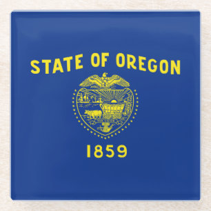 Posavasos De Vidrio Bandera del estado de Oregon