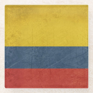 Posavasos De Vidrio Bandera del estado soberano del Grunge del país d