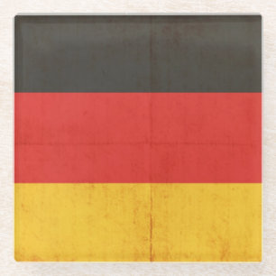 Posavasos De Vidrio Bandera del Grunge de Alemania