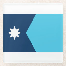 Posavasos De Vidrio Bandera estatal de Minnesota