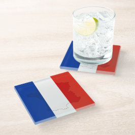 Posavasos De Vidrio Bandera francesa