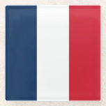 Posavasos De Vidrio Bandera francesa<br><div class="desc">La bandera nacional de Francia.</div>