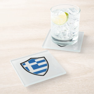 Posavasos De Vidrio Bandera griega