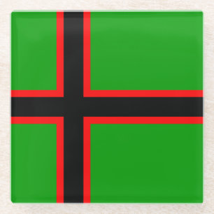 Posavasos De Vidrio Bandera nacional de Carelia