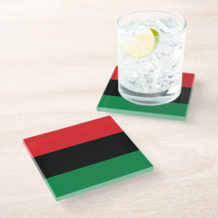 Posavasos De Vidrio Bandera Panafricana de la UNIA