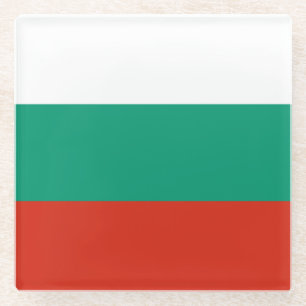 Posavasos De Vidrio Bandera patriótica búlgara
