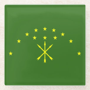 Posavasos De Vidrio Bandera Patriótica de Adigueya