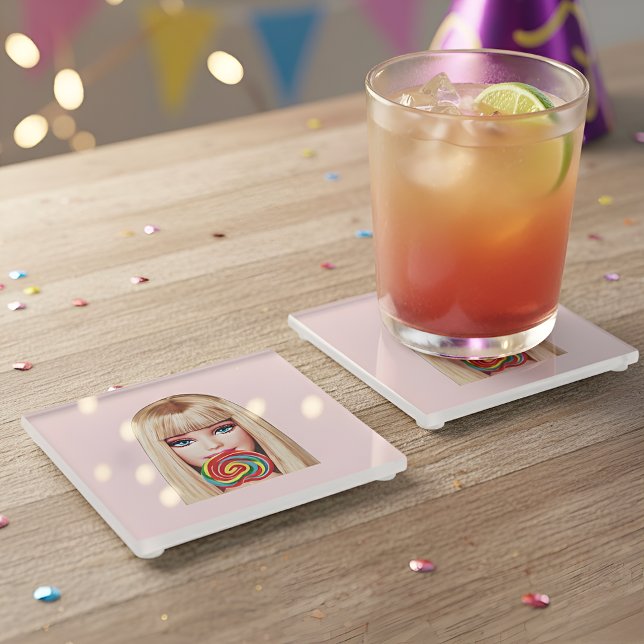 Posavasos De Vidrio Barb Glass Coaster (Subido por el creador)