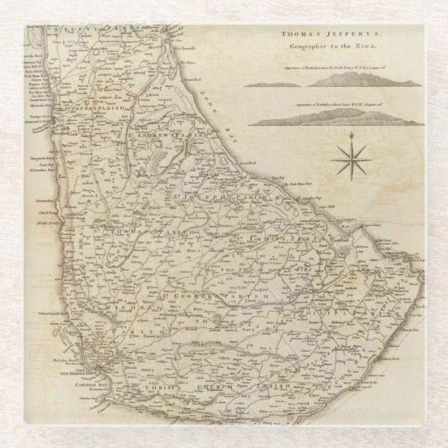 Posavasos De Vidrio Barbadoes (Anverso)