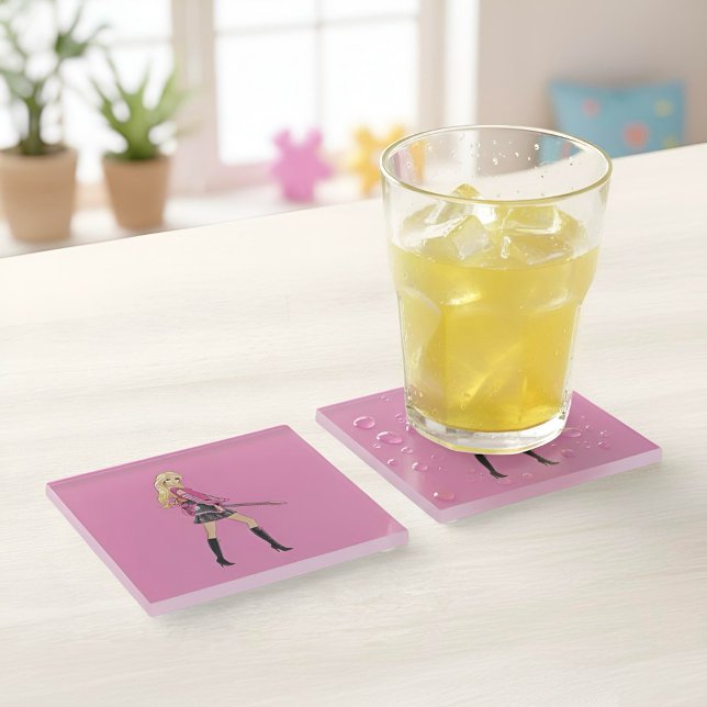 Posavasos De Vidrio Barbie Glass Coaster (Subido por el creador)