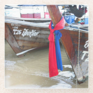 Posavasos De Vidrio Barcos en las islas de la phi de la phi de la
