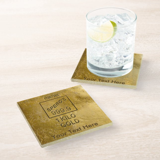 Posavasos De Vidrio Barra dorada (Angular)
