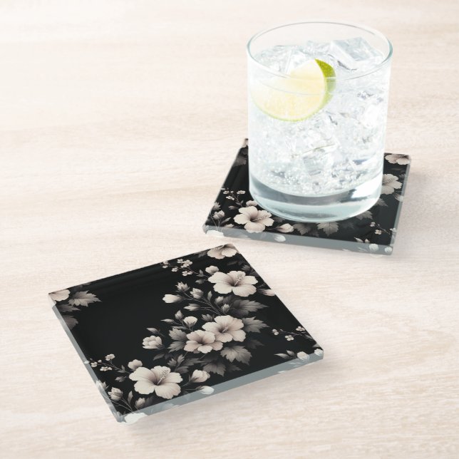 Posavasos De Vidrio Bashful Hibiscus (Angular)