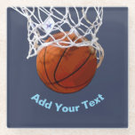 Posavasos De Vidrio Basketball Your Name Text Message Slogan Custom<br><div class="desc">Digital Sporting Images and Artworks - We Love Basketball - American Popular Sports</div>