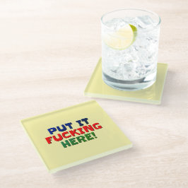 Posavasos De Vidrio Bastones de maldición Póngalo aquí