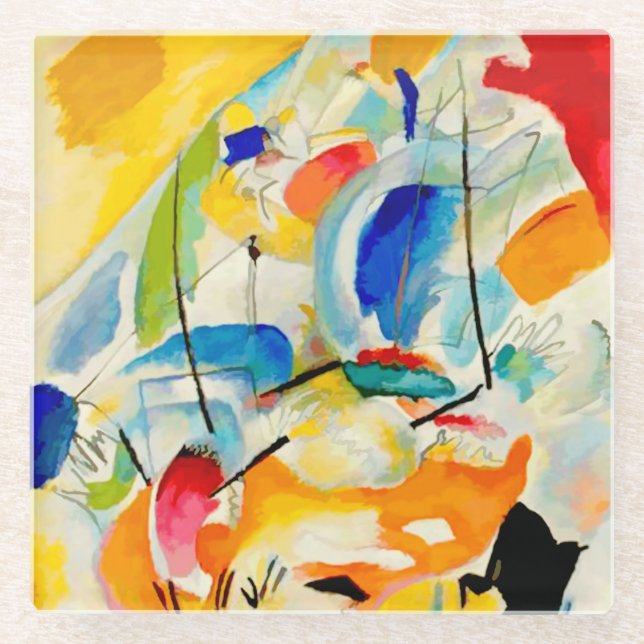 Posavasos De Vidrio Batalla del mar de Kandinsky 1913 (Anverso)