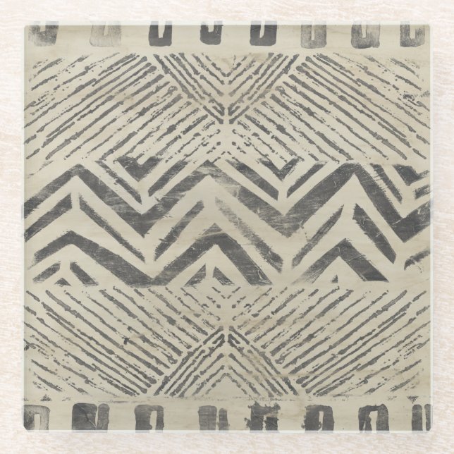 Posavasos De Vidrio Bazar de patrón - Formas geométricas (Anverso)