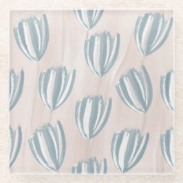 Posavasos De Vidrio Beachy Tulips Floral