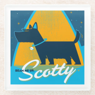 Posavasos De Vidrio Beam Me Up Scotty