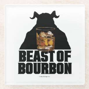 Posavasos De Vidrio Beast Of Bourbon Glass Coaster