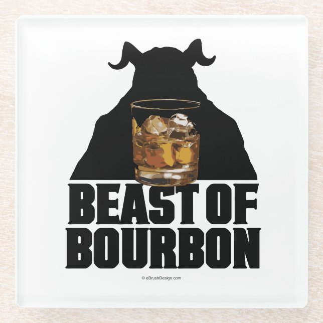 Posavasos De Vidrio Beast Of Bourbon Glass Coaster (Anverso)