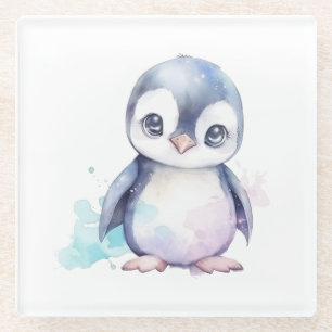 Posavasos De Vidrio Bebé Atarador de Vidrio Pingüino