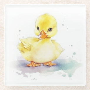 Posavasos De Vidrio Bebé Pato 2 Copo de Vidrio Acuático