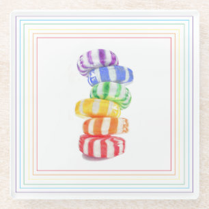Posavasos De Vidrio Beber de vidrio RAINBOW