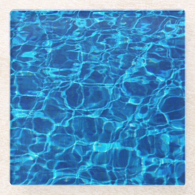 Posavasos De Vidrio Bebidas de agua del mar iluminadas por el sol (Anverso)